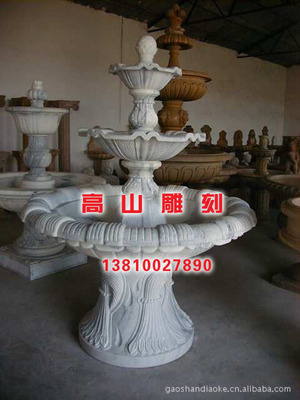 漢白玉石雕噴泉 融合自然美學(xué)的風(fēng)水藝術(shù)典藏